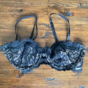 Montelle Intimates Black Elegant Lace Bra Size 34C
